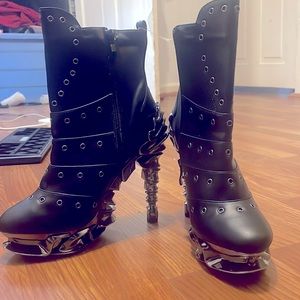 HADES BRAND NEW W TAGS.Mid high vegan “leather”studded boots